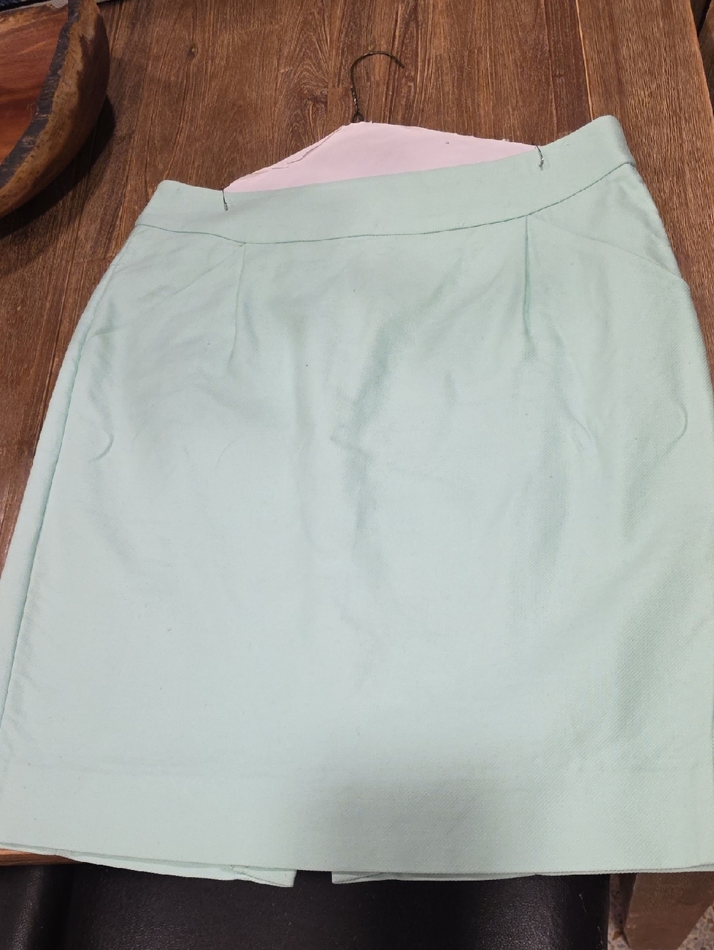 J. Crew Pale Mint Pencil Skirt